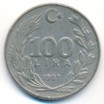 Turkey, 100 lira, 1987
