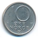 Norway, 10 ore, 1987