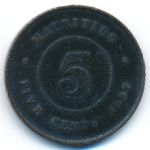 Маврикий, 5 центов (1897 г.)