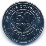 Nicaragua, 50 centavos, 2014