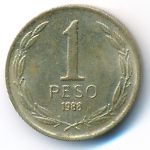 Chile, 1 peso, 1988