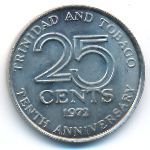 Тринидад и Тобаго, 25 центов (1972 г.)