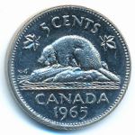 Canada, 5 cents, 1965