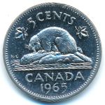Canada, 5 cents, 1965