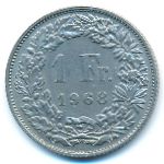 Швейцария, 1 франк (1968 г.)
