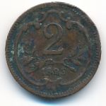 Австрия, 2 геллера (1895 г.)