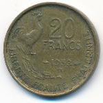France, 20 francs, 1953