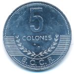 Costa Rica, 5 colones, 2008