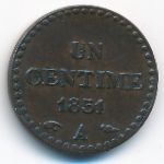 Франция, 1 сентим (1851 г.)