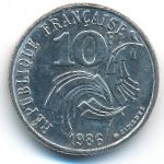 France, 10 francs, 1986