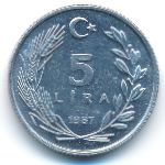 Турция, 5 лир (1987 г.)