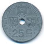Belgium, 25 centimes, 1942