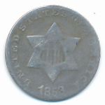 USA, 3 cents, 1853