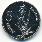 Кокосовые острова, 5 центов (2004 г.)