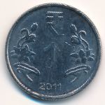 India, 1 rupee, 2011
