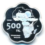 Абьей, 500 франков (2020 г.)