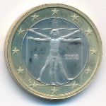 Италия, 1 евро (2008 г.)