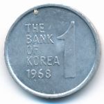 Южная Корея, 1 вон (1968–1970 г.)