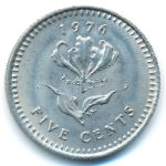 Rhodesia, 5 cents, 1976