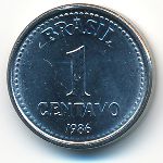 Brazil, 1 centavo, 1986
