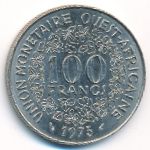 Западная Африка, 100 франков (1975 г.)