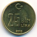 Turkey, 25000 lira, 2003
