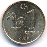 Turkey, 1 kurus, 2020