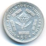 South Africa, 5 cents, 1961–1963