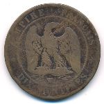 Франция, 10 сентим (1855 г.)