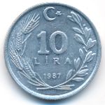 Турция, 10 лир (1987 г.)