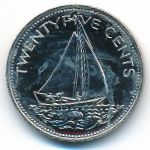 Багамские острова, 25 центов (2000–2005 г.)