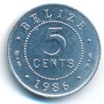Белиз, 5 центов (1986 г.)