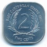 Восточные Карибы, 2 цента (1981 г.)