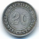 Маврикий, 20 центов (1886 г.)