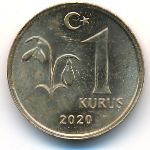 Turkey, 1 kurus, 2020