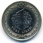 Turkey, 1 lira, 2020