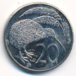 New Zealand, 20 cents, 1981