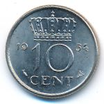 Нидерланды, 10 центов (1954 г.)
