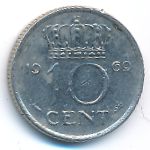 Нидерланды, 10 центов (1969 г.)