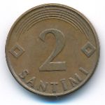 Латвия, 2 сантима (2000 г.)