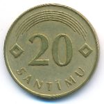 Латвия, 20 сантим (2009 г.)