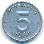 ГДР, 5 пфеннигов (1948 г.)