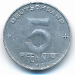 ГДР, 5 пфеннигов (1953 г.)
