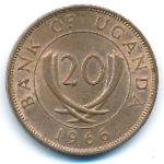 Uganda, 20 cents, 1966–1974