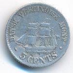 Датская Западная Индия, 5 центов (1859 г.)