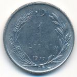 Turkey, 1 lira, 1977