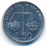 Vatican City, 50 lire, 1992
