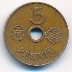 Finland, 5 pennia, 1941&ndash;1943