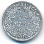 Германия, 1/2 марки (1914 г.)