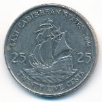 Восточные Карибы, 25 центов (2004 г.)